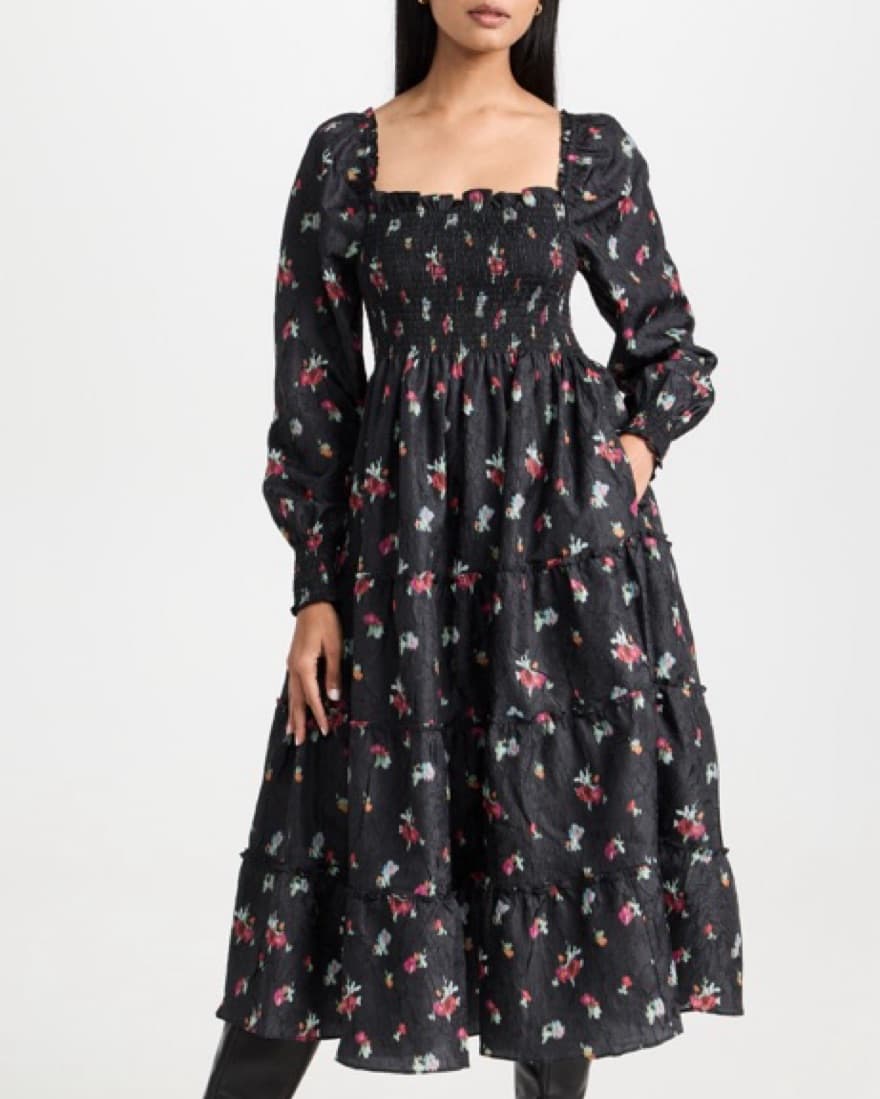 Hill House Floral Long Sleeve Dress - Image 1