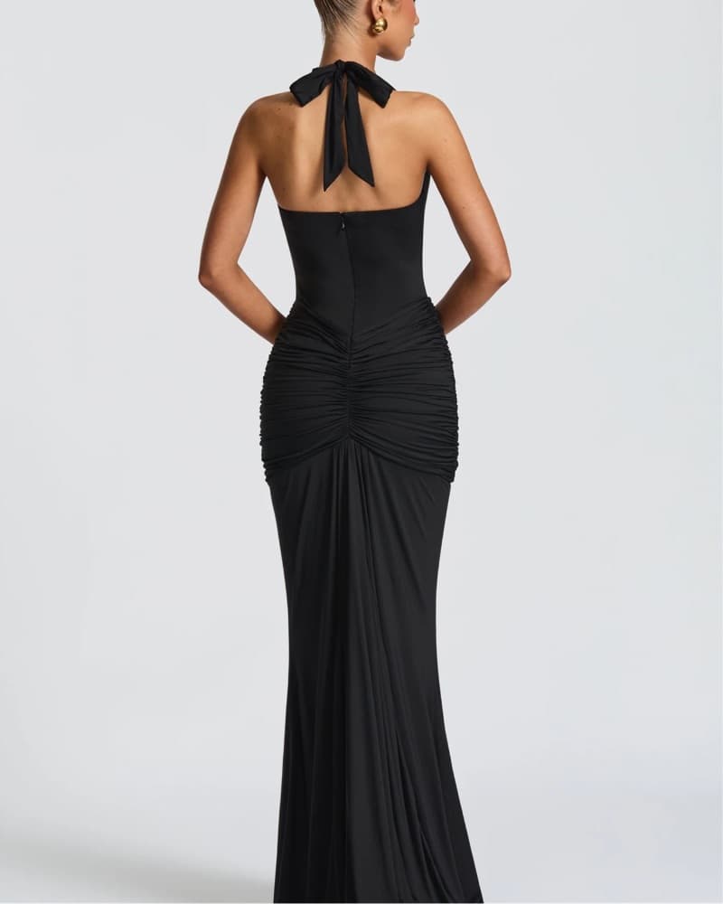 Babyboo Rosetta Maxi Dress Black - Image 4