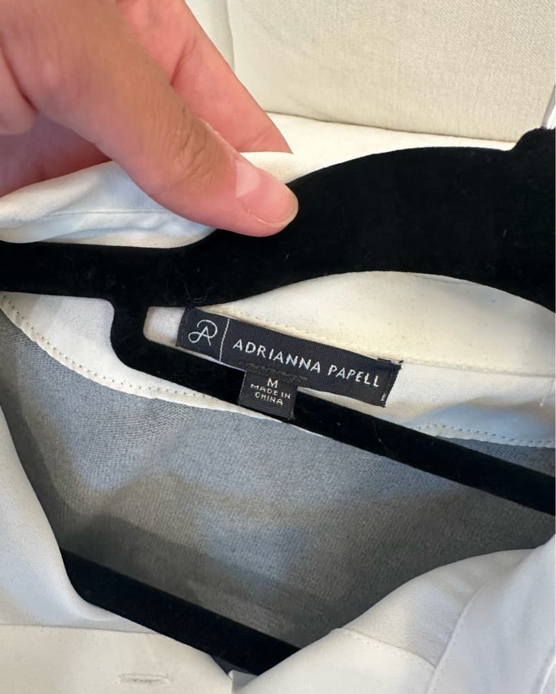 Gray And White Adrianna Papell Top - Image 2