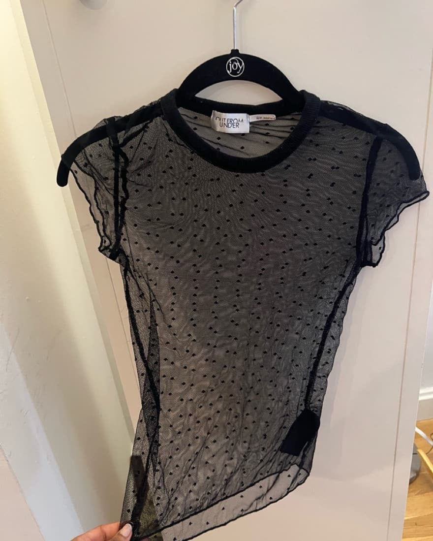 sheer polka dot top - Image 2