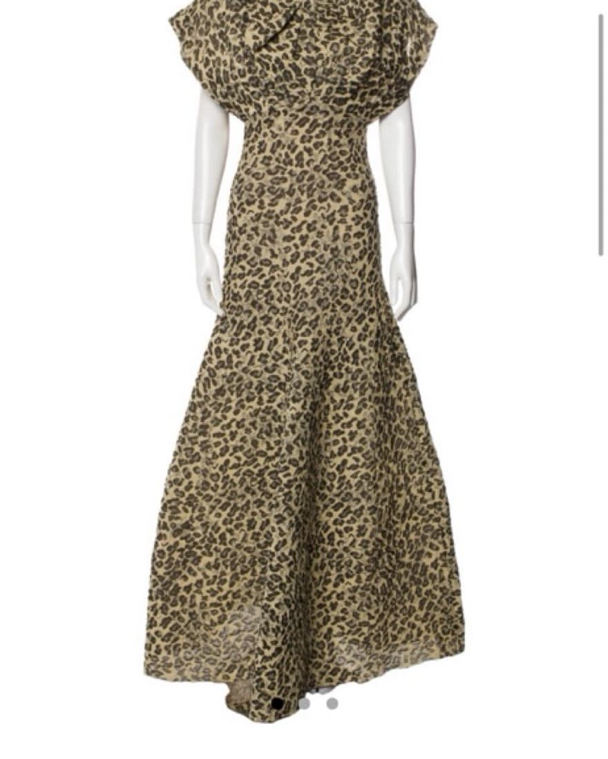 St. John animal Print Long Dress - Image 1