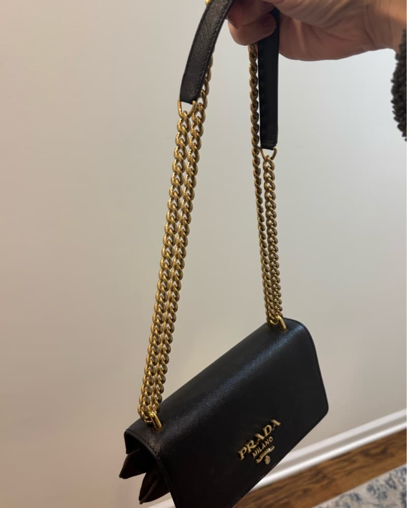 Prada Black Leather/Nylon Adjustable Bag - Image 2