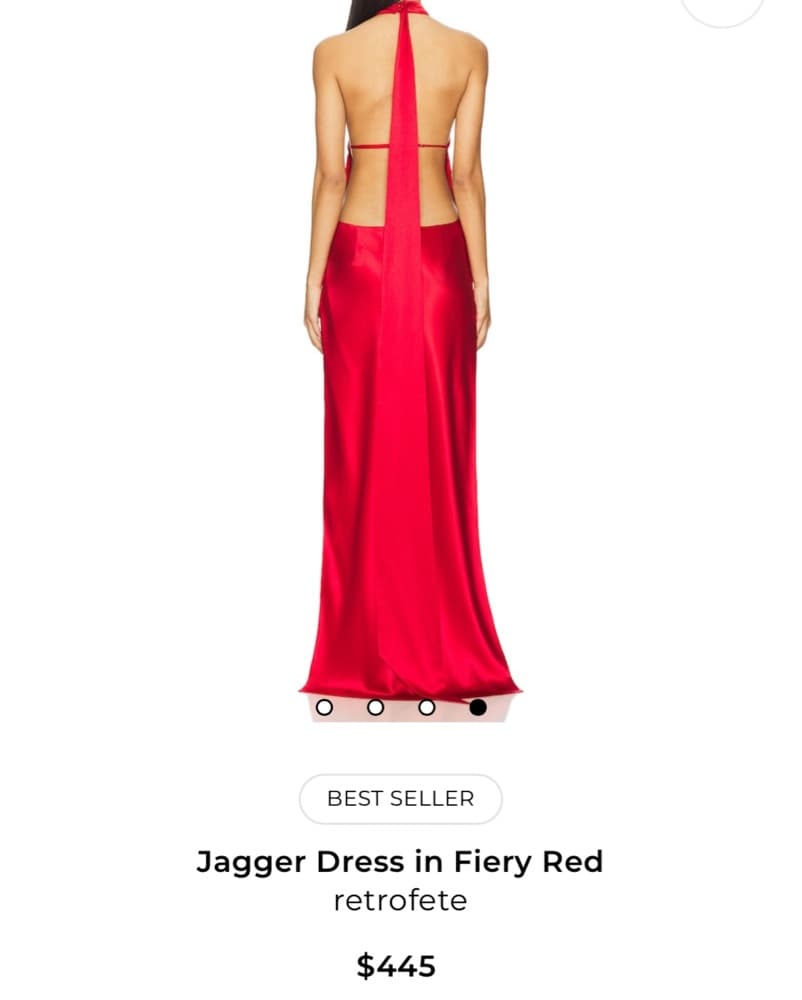 Fiery Red Halter Neck Gown - Image 4