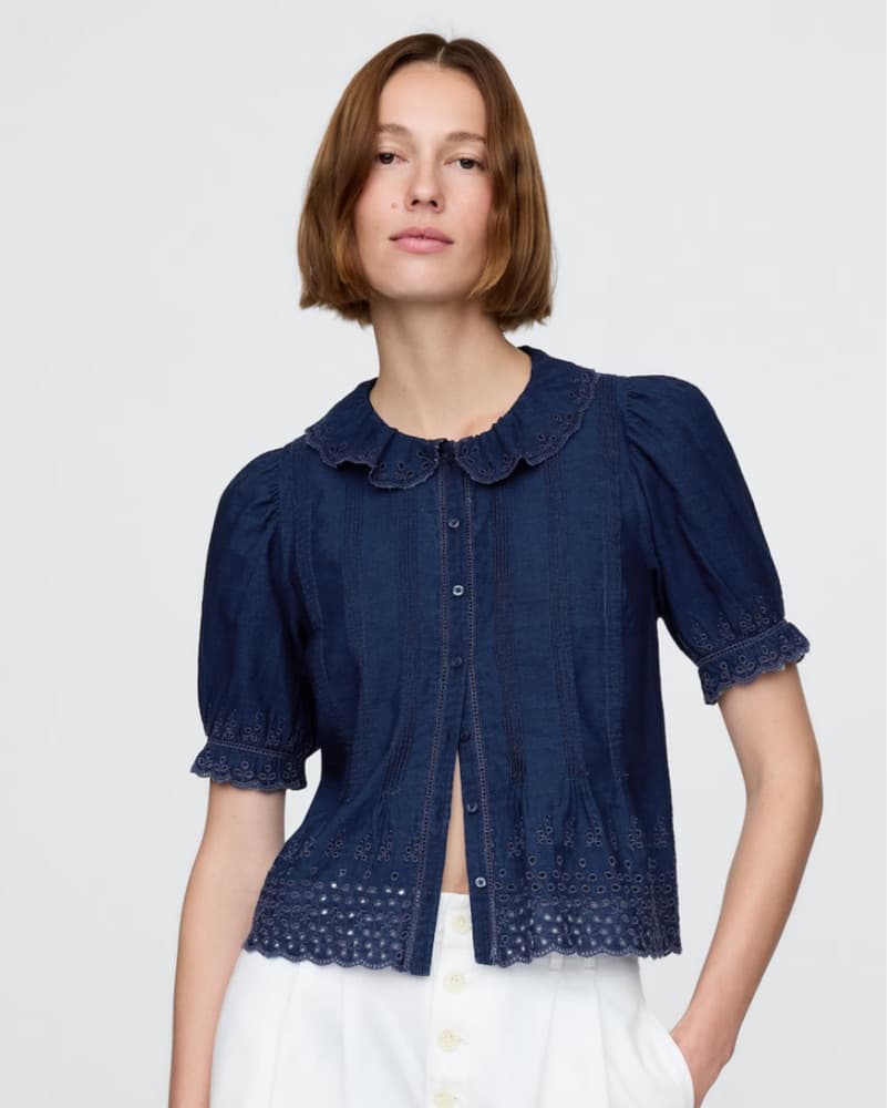 Gap × DÔEN Eyelet Shirt - Image 1