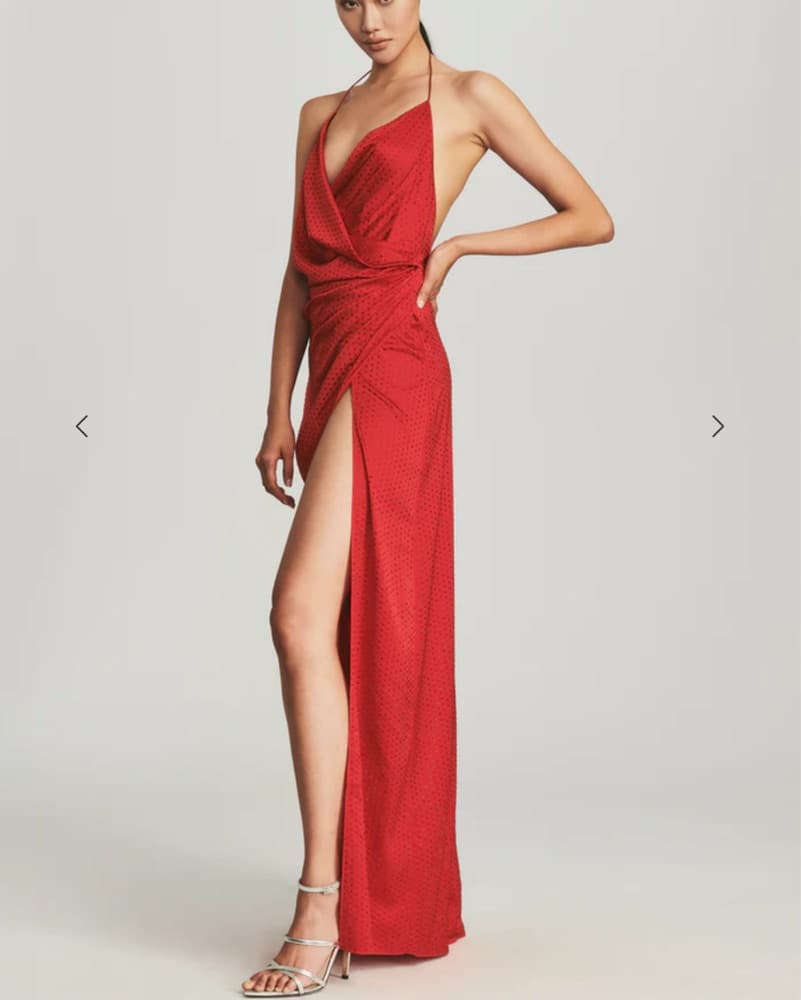 Retrofete - Red Maxi Studded dress - Image 2