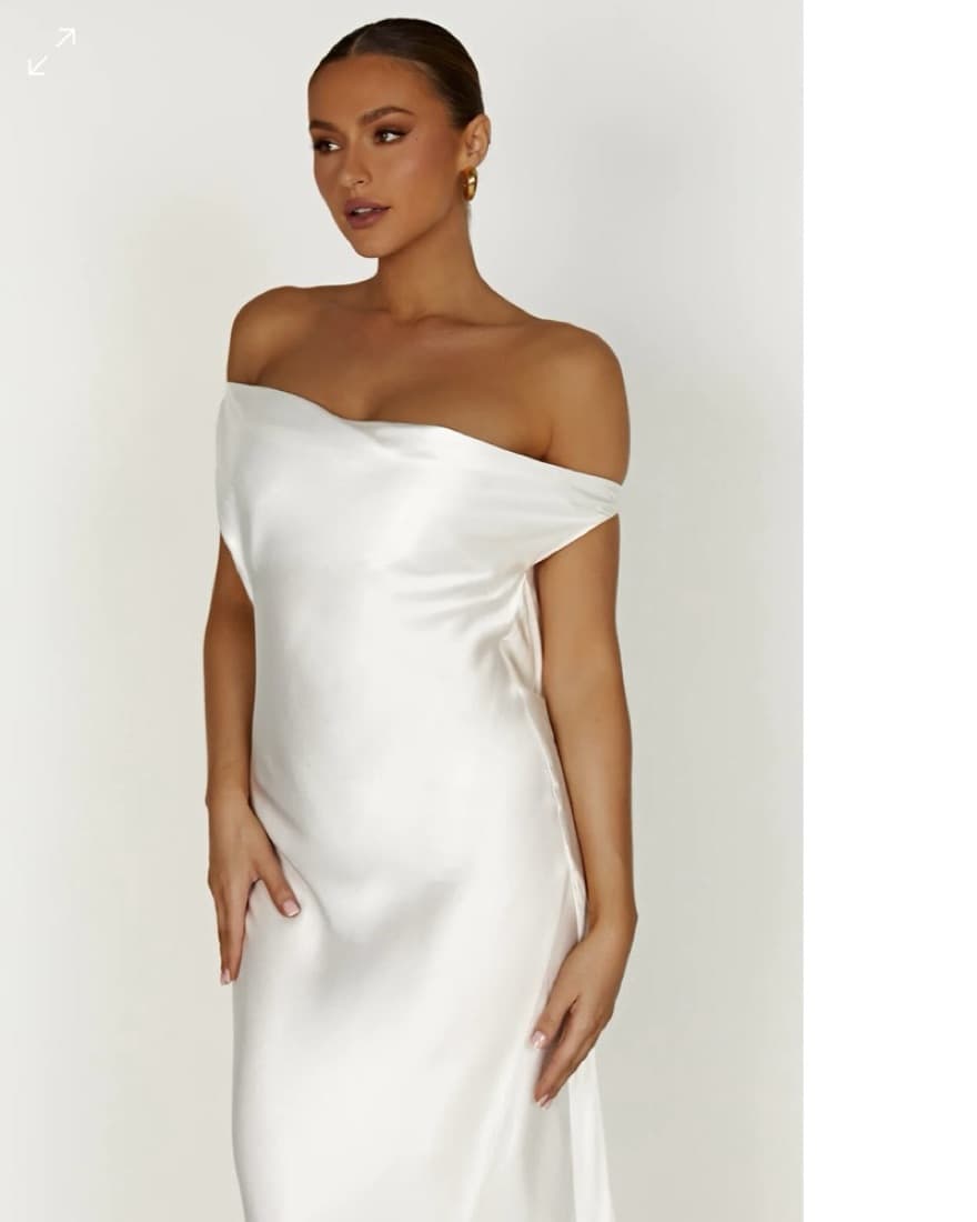 Meshki White Satin Dress  - Image 3