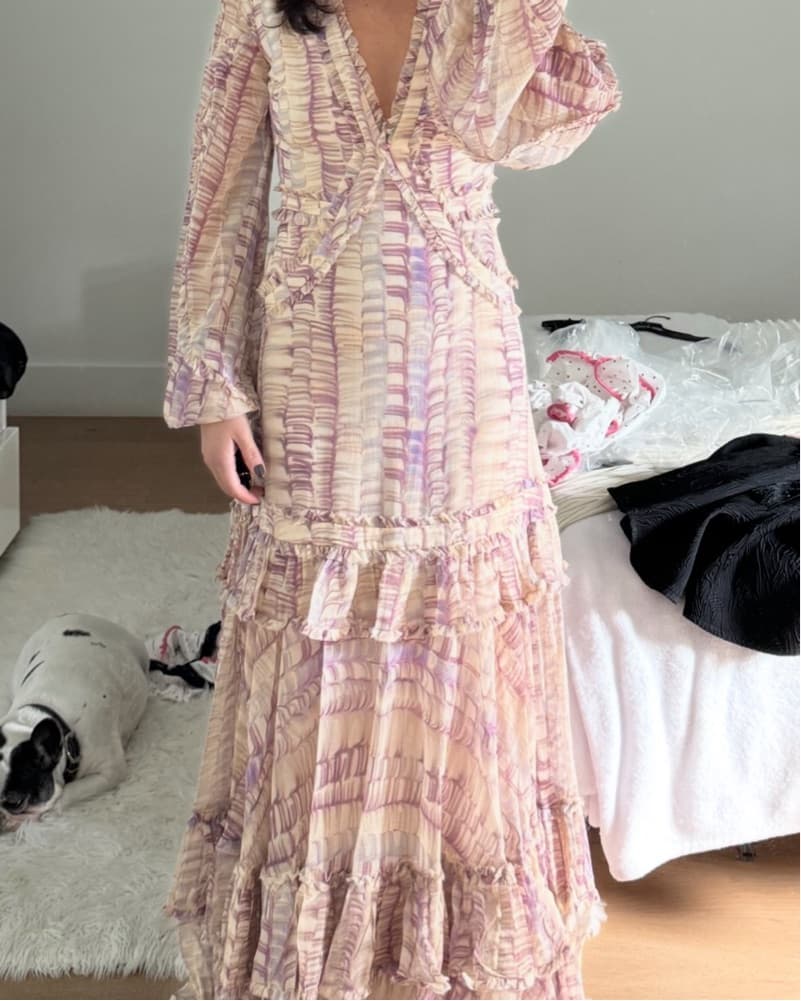 ALEXIS Rain Tiered Printed Floor Length  - Image 2