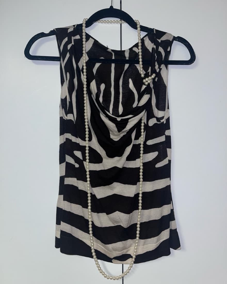 Vintage Zebra Pearl Top - Image 1