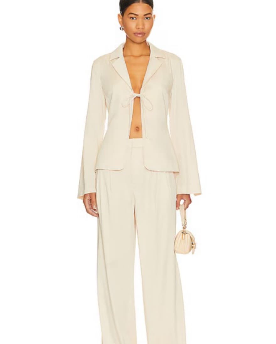 Tan Blazer Tie Shirt - Image 3