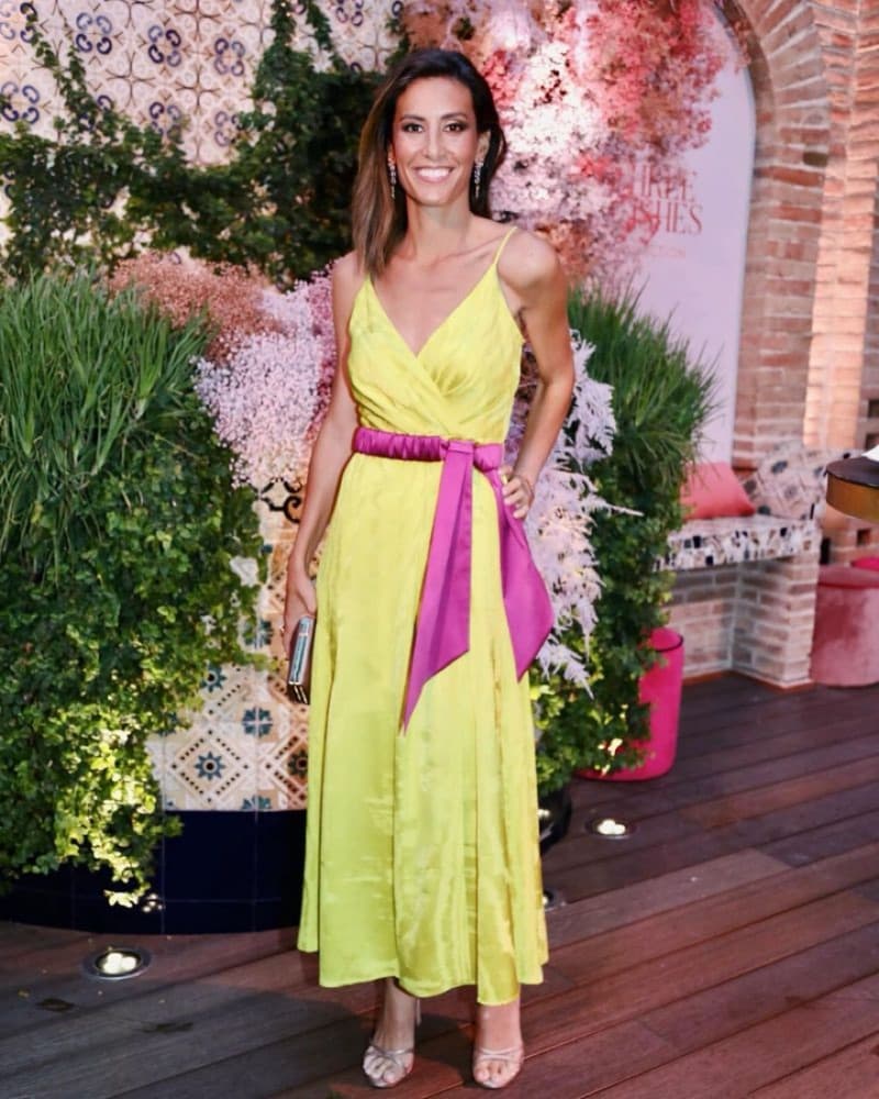 Silvia Tcherassi Yellow Dress Pink Belt - Image 3