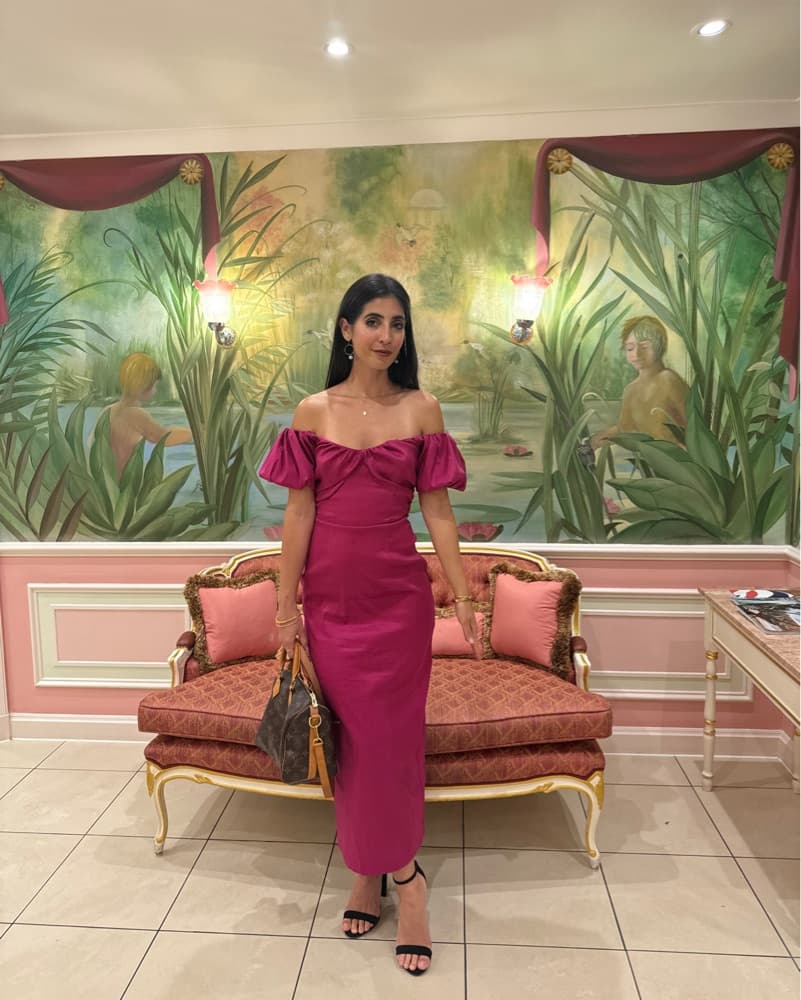 Abercrombie & Fitch Fuchsia Taffeta Off- - Image 6