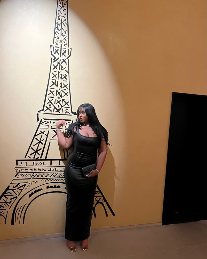 Croc Embossed Faux Leather Bodycon Dress - Image 3