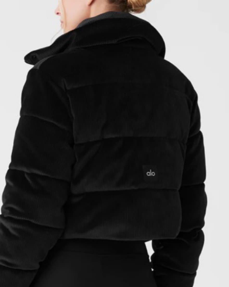 Alo Ribbed Velour Puffer Coat - Image 2