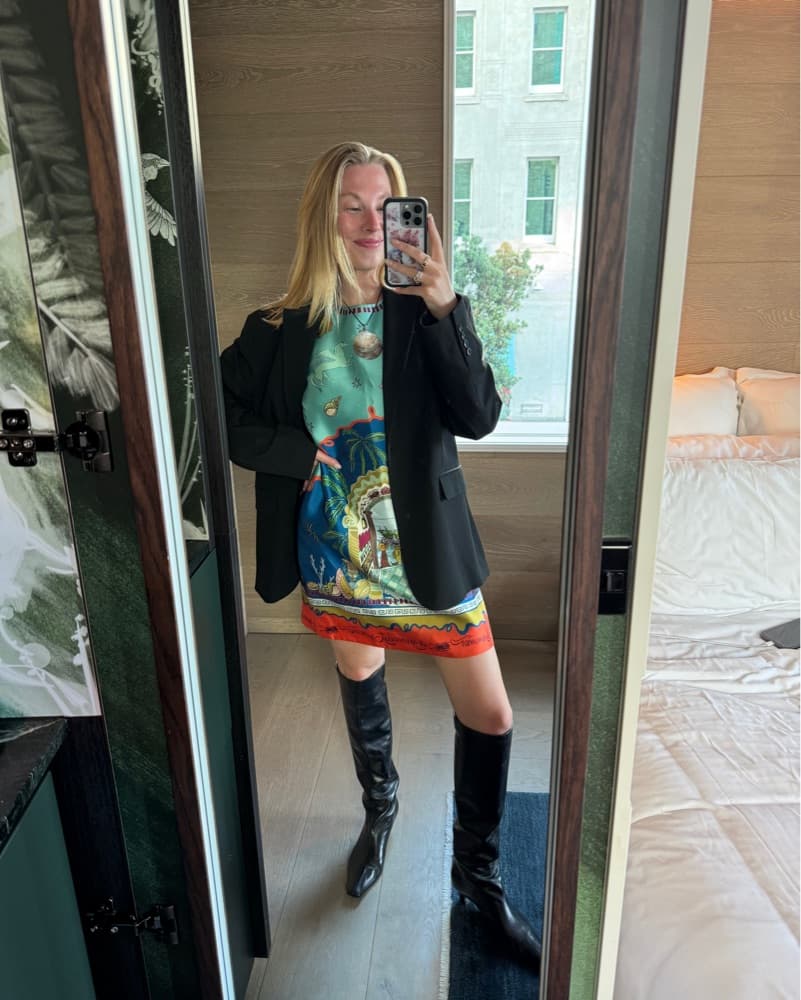 Alemais Silk Printed Mini Dress - Image 3