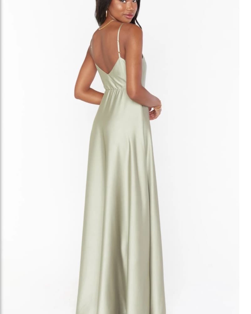 Miu Miu Satin Moss Faith Maxi Dress - Image 2