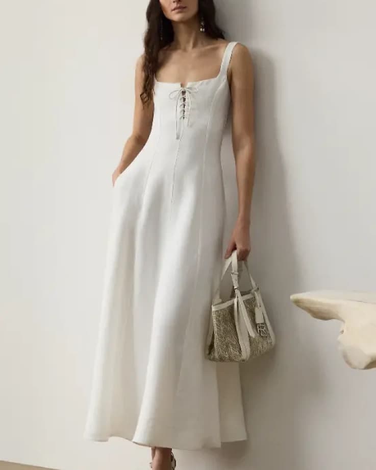Ralph Lauren Linen White Dress (2) - Image 1
