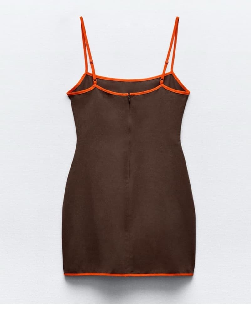 Sold Out Brown Mini Zara Dress - Image 2