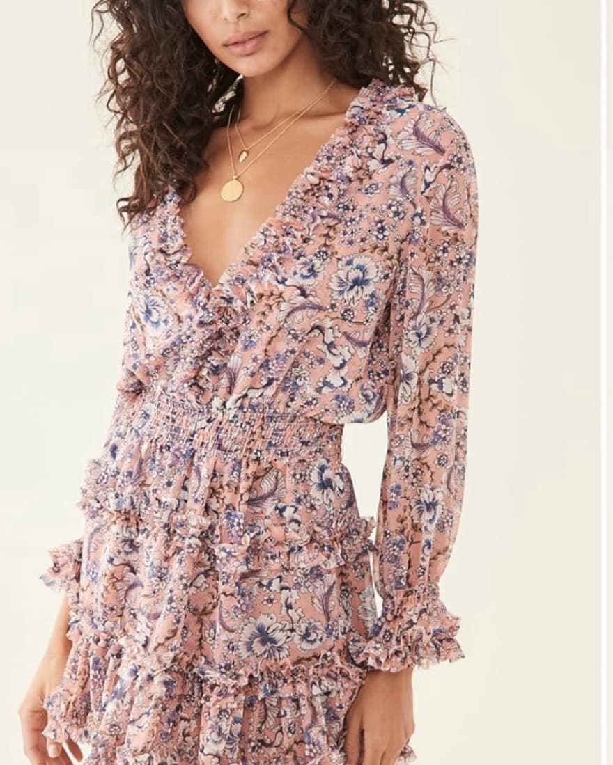 MISA Bridget Dress Multi Pink XS - Image 1