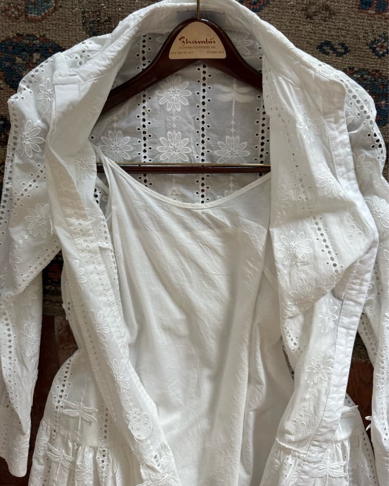 Lela rose White Shirt Dress With Slip Sm - Image 3