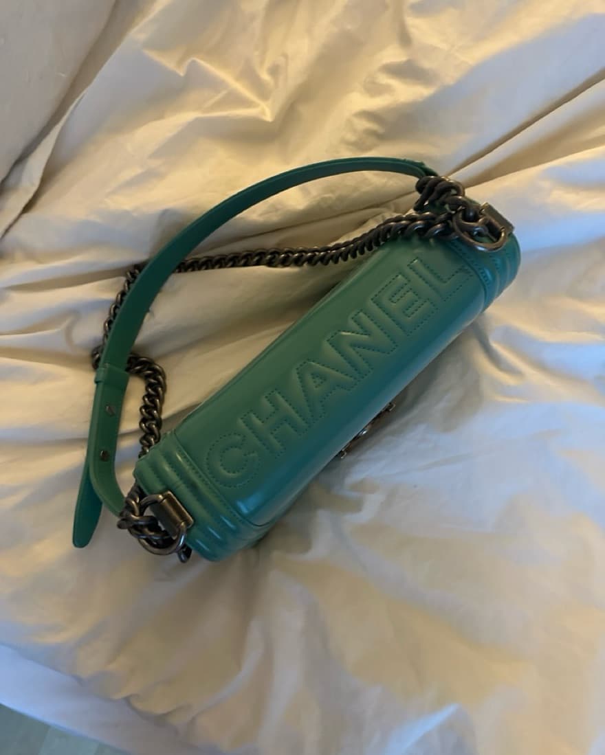Chanel boy Bag - Turqouise - Image 4
