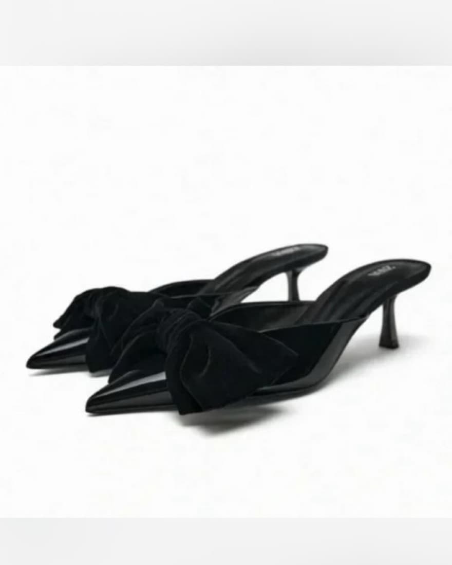 Velvet Bow Heels  - Image 2