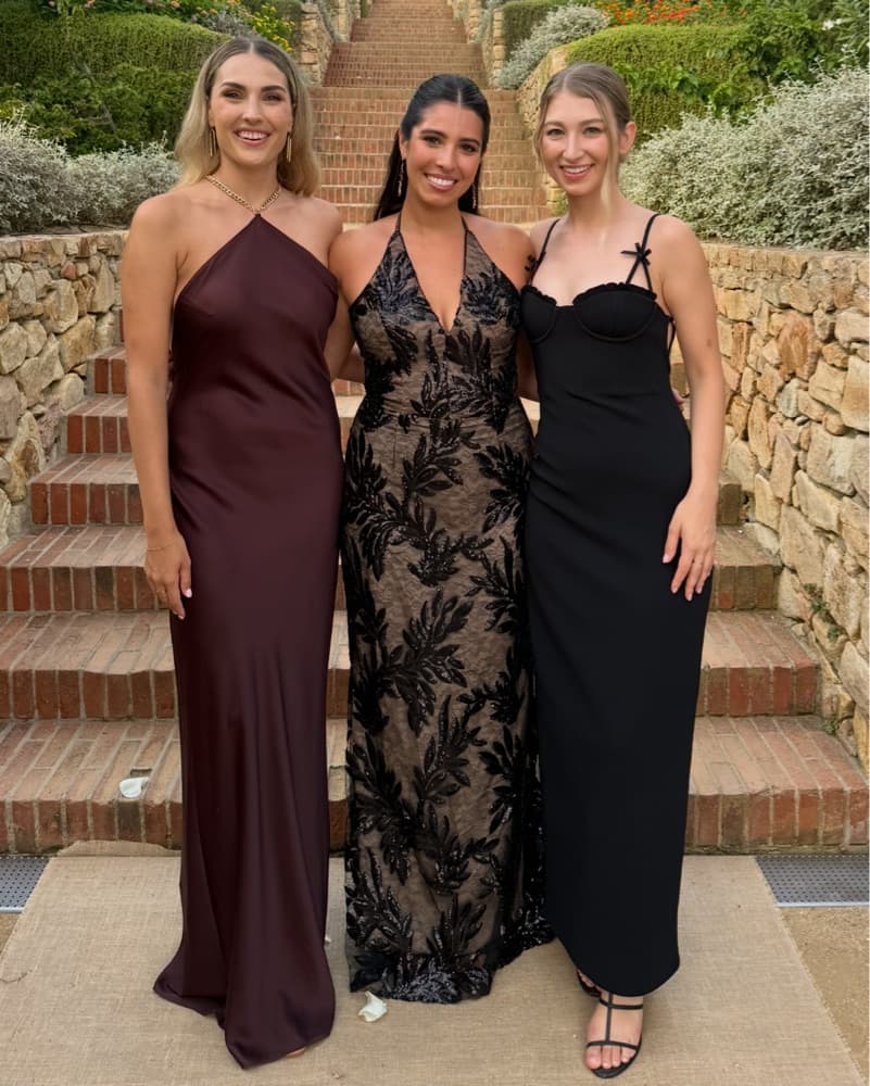 Black Sparkle Floral Gown - Image 1