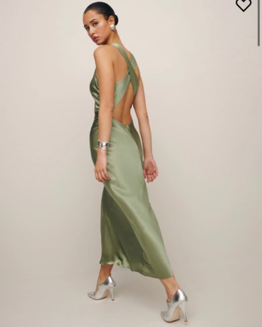 Reformation Casette Silk Dress - Image 3