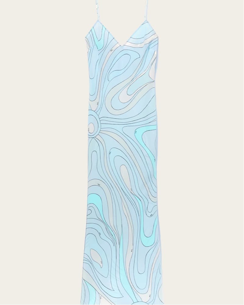 Pucci Marmo Print Silk Maxi Dress  - Image 2