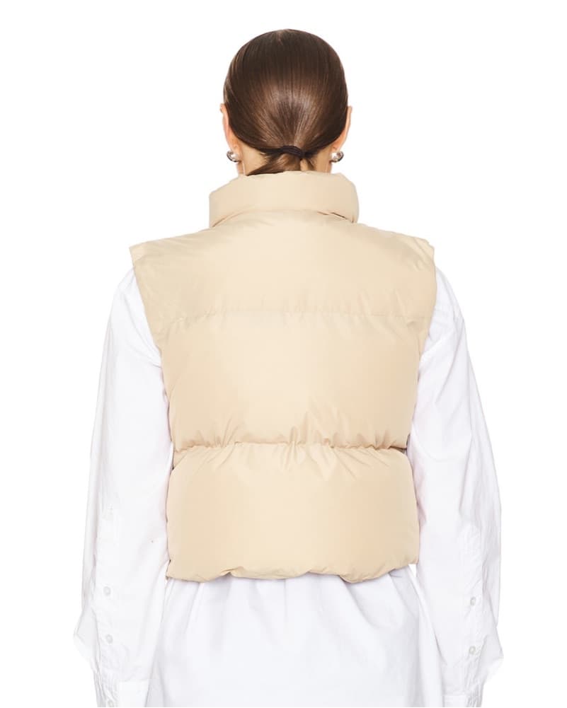 Versatile Puffer Vest in Creamy Beige - Image 4