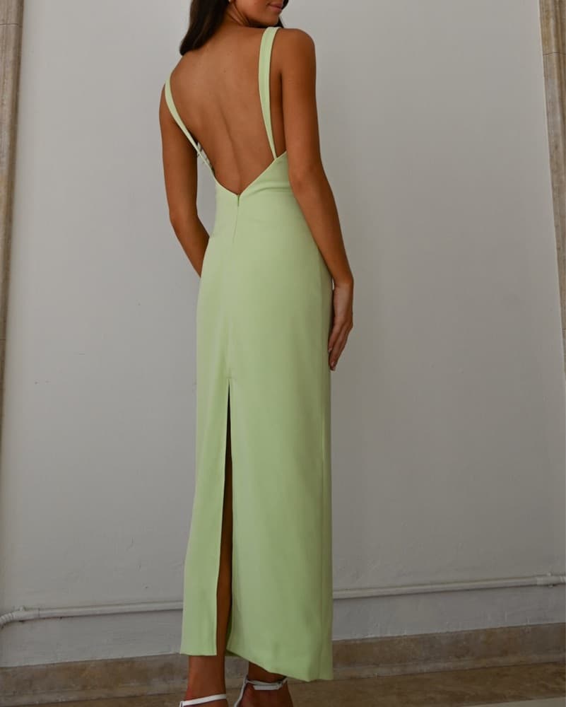 Remington Dress - Pea Green - Image 2