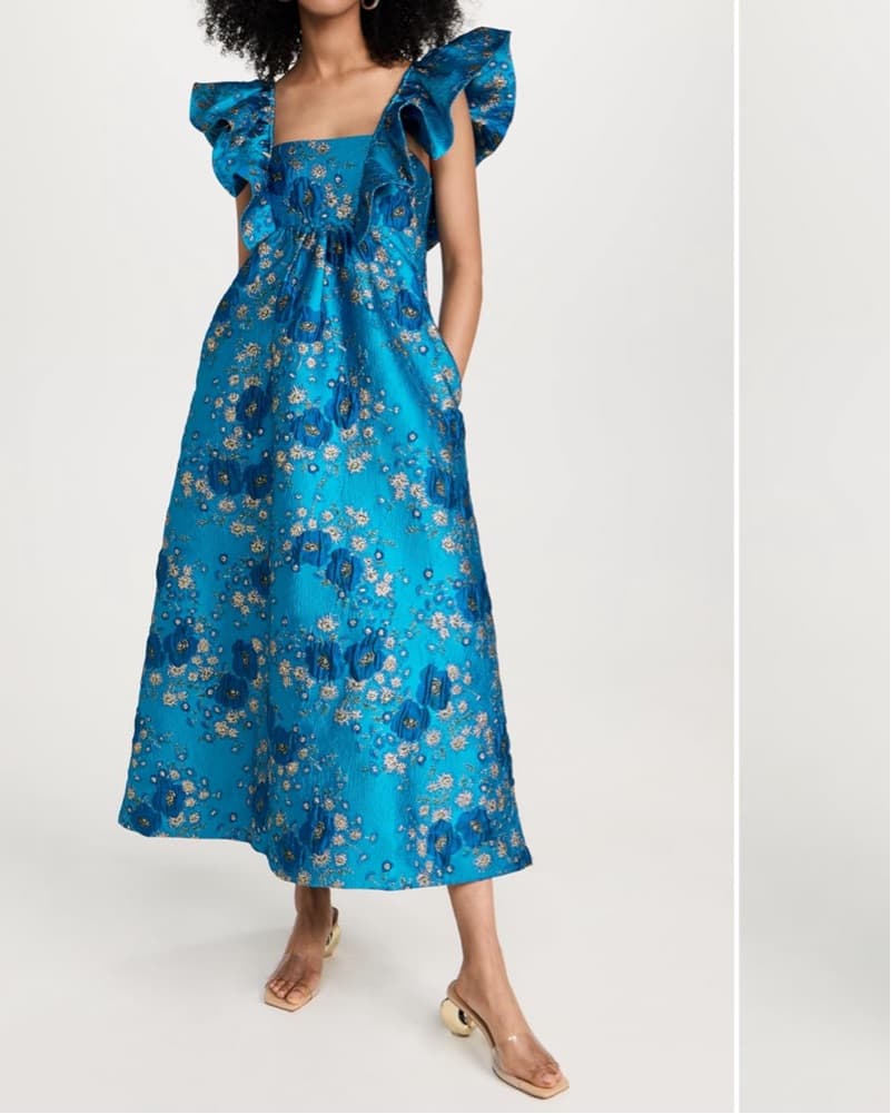 Ganni Jacquered Midi Dress - Image 5