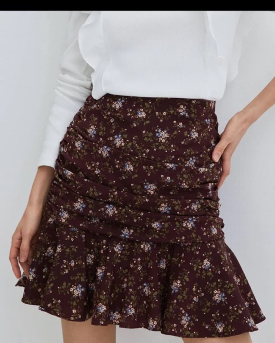 Veronica Beard Taras Floral Skirt  - Image 5