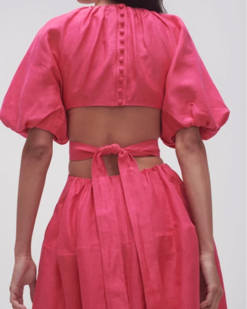 Aje Mimosa Cuto Midi Dress In Scarlett - Image 5
