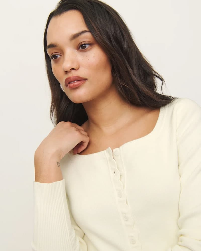 Reformation Aura Cotton Cardigan - Image 2