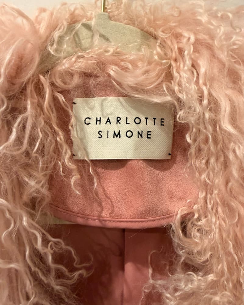 Charlotte Simone Cropped Pink Coat - Image 3