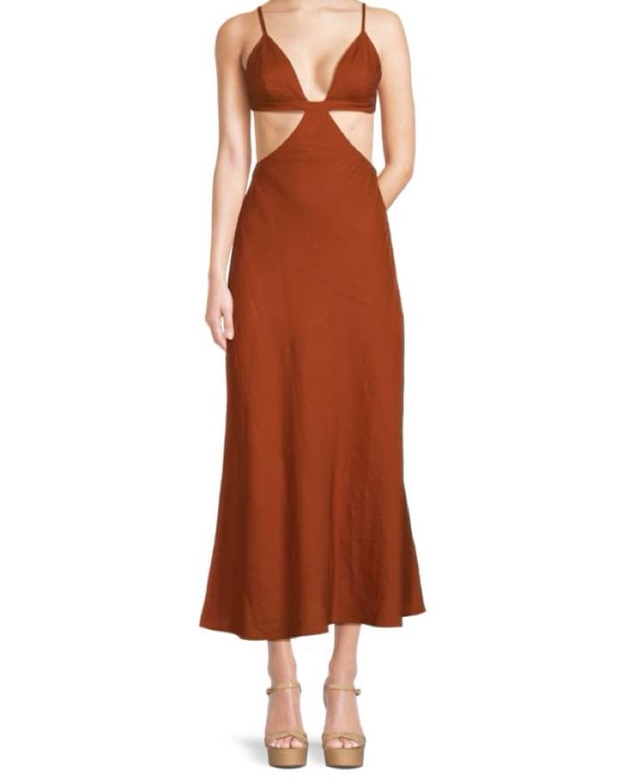 Cult Gaia Brown Cutout Dress  - Image 4
