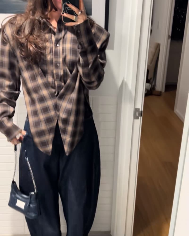 KAFRA TOP | BROWN PLAID - Image 5