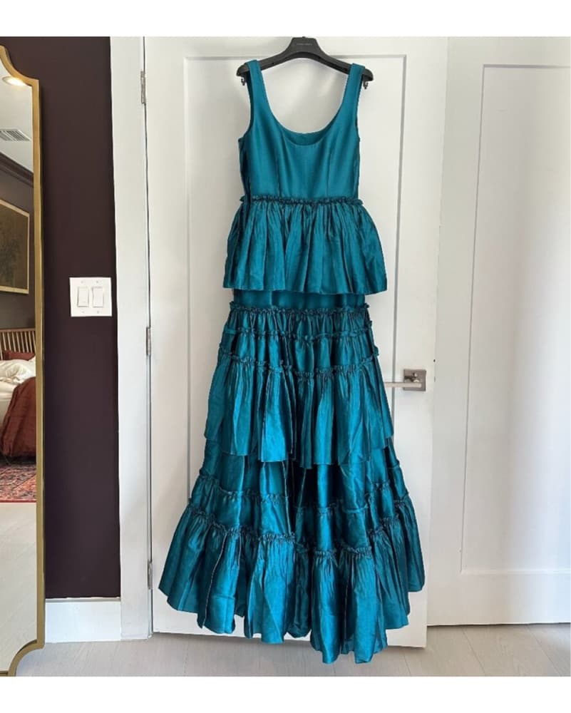 Alberta Ferretti Couture Pleated Gown - Image 3