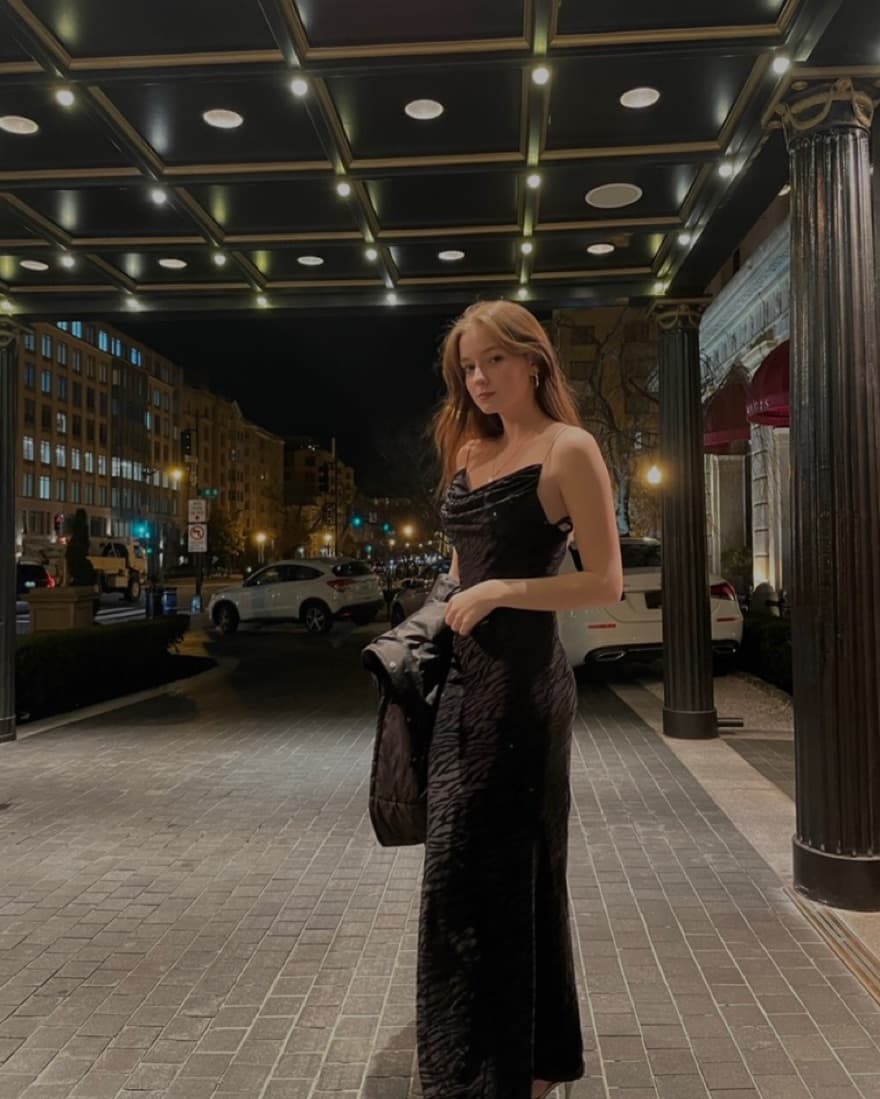 Backless Soft Black Zebra Gown - Image 3