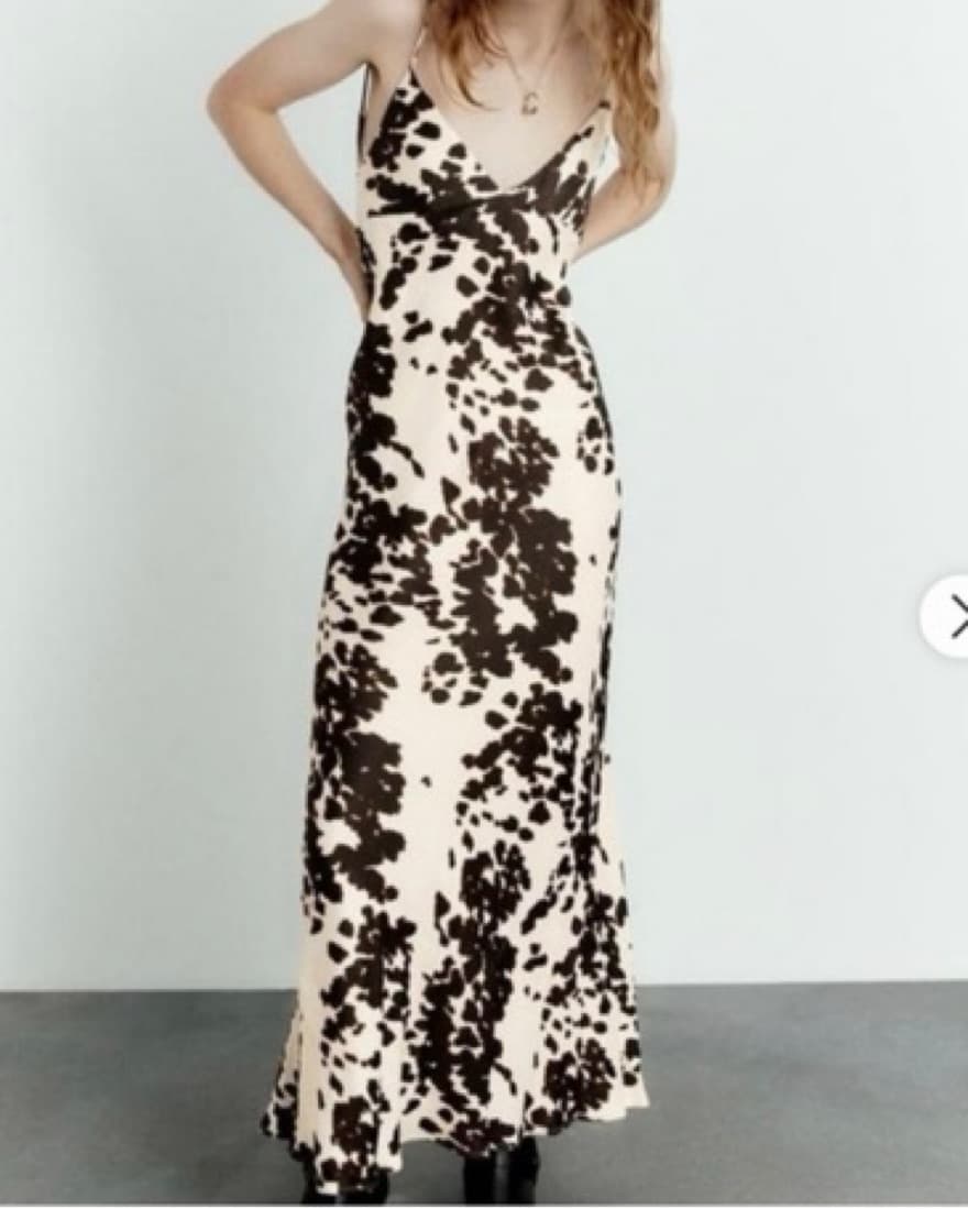 Zara Cowprint Dress Open Back - Image 2