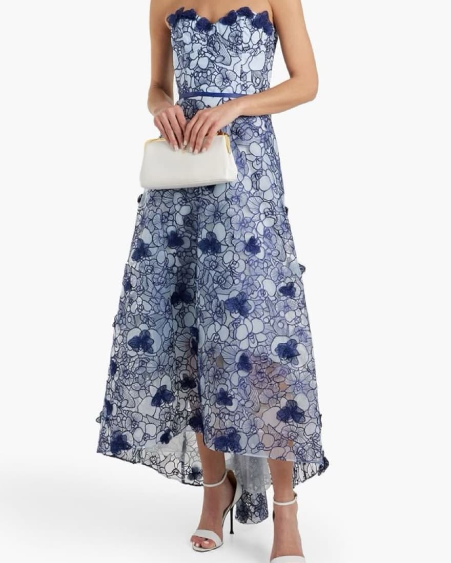 Marchesa Notte  Strapless Organza Gown - Image 1