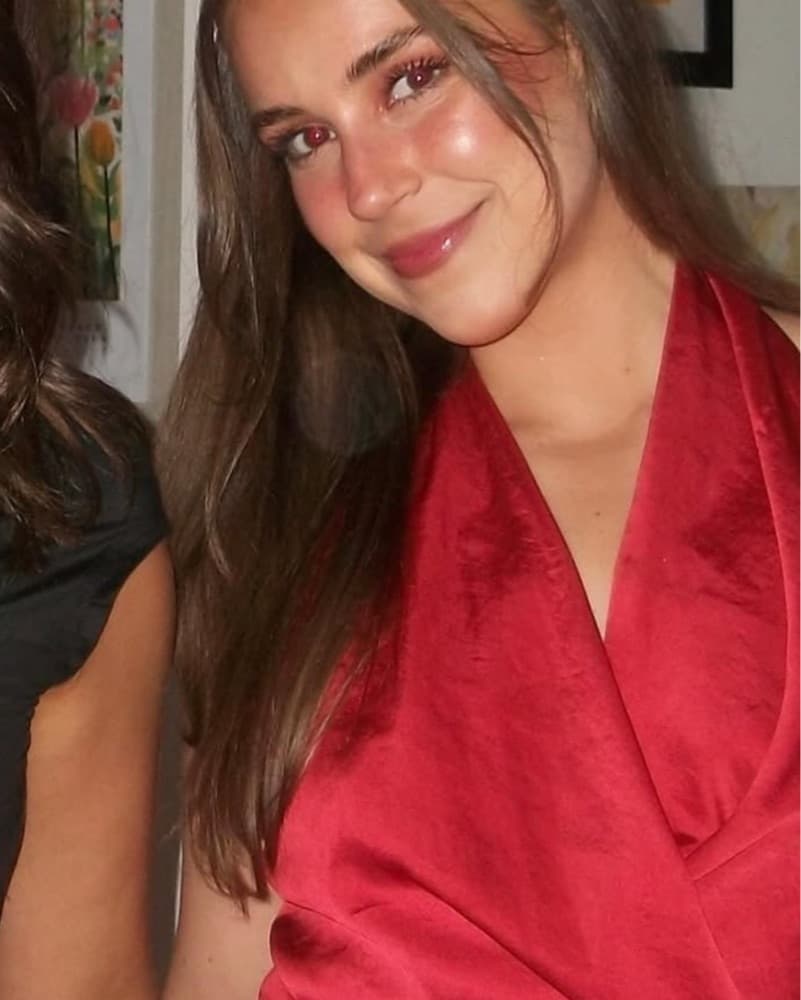 Aritzia Silk Red Tie Halter Top - Image 2