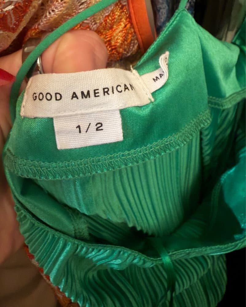 Good American Plisse Slip Dress Size 1/2 - Image 5