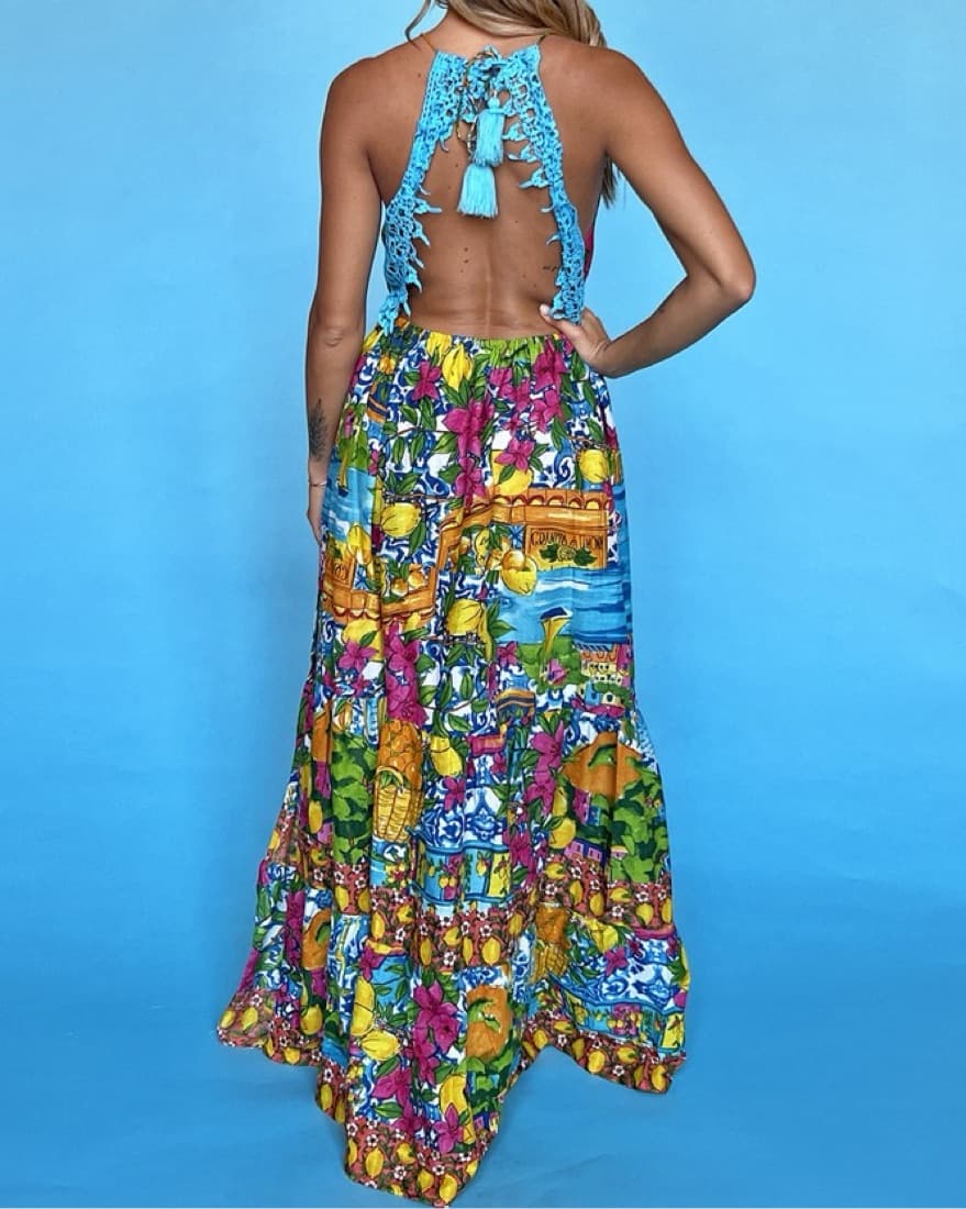 Italian Summer Maxi Dress - Image 2