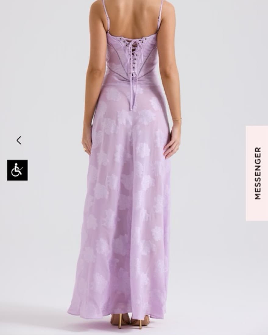 ORCHID FLORAL LACE BACK MAXI DRESS - Image 4