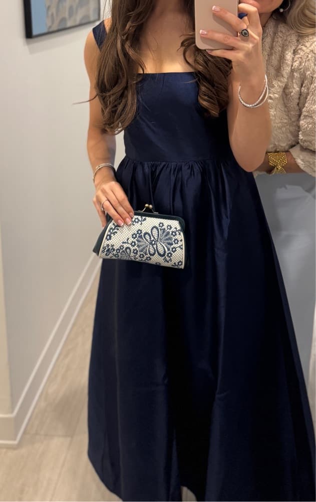 Tuckernuck navy dupioni Dress - Image 4