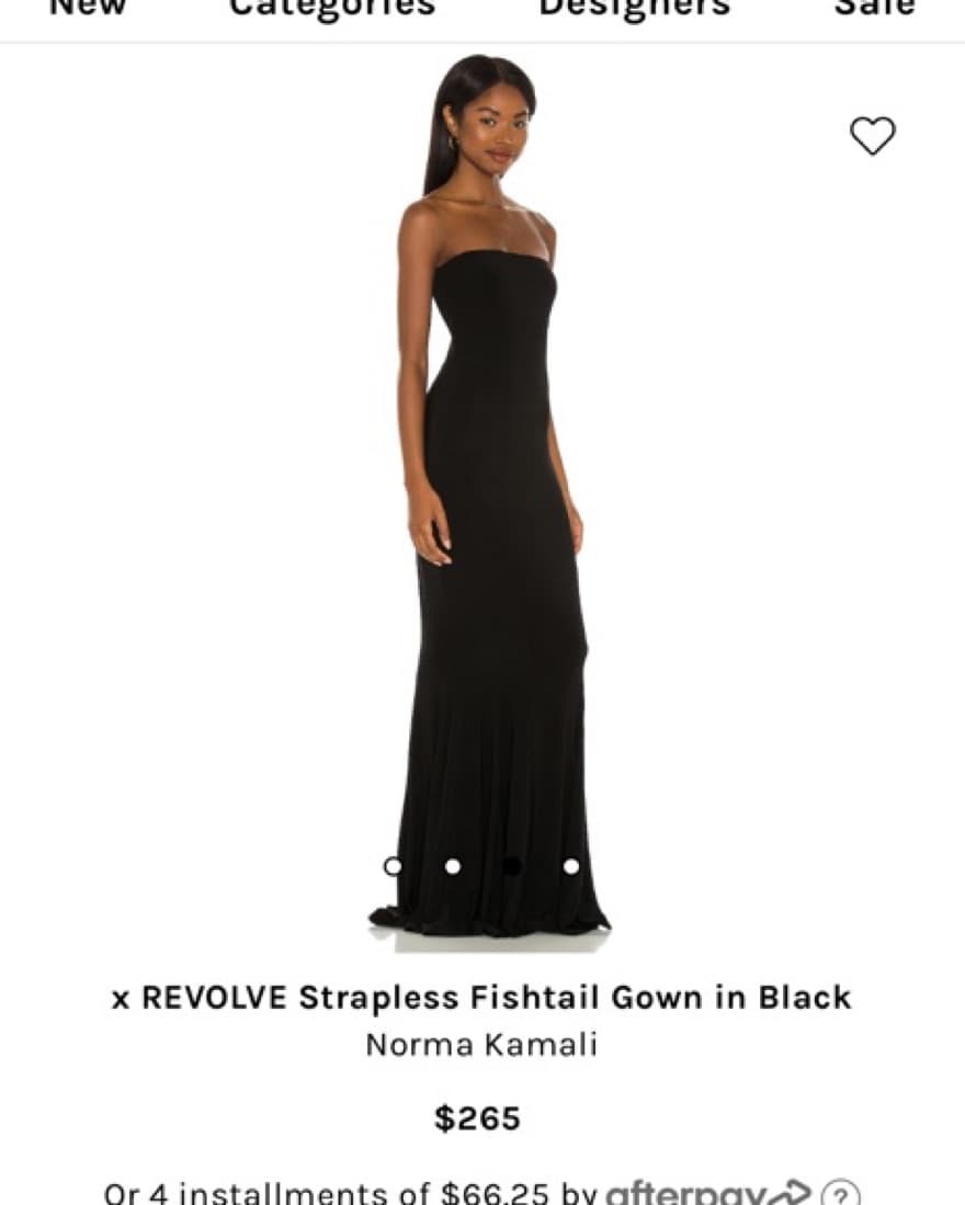 Norma Kamali Black Strapless Gown - Image 2