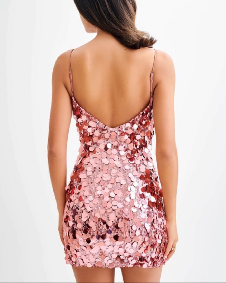 Meshki Pink Sequin Dress - Image 2