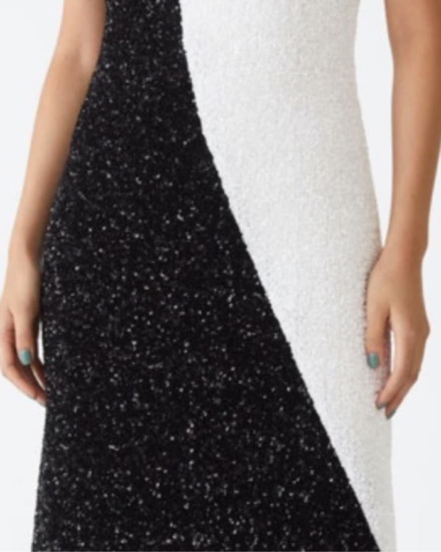 Black And White Sequin Dress - Image 2