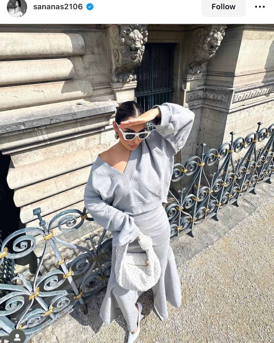 Attico Gray Sweatsuit Skirt Set - Image 2